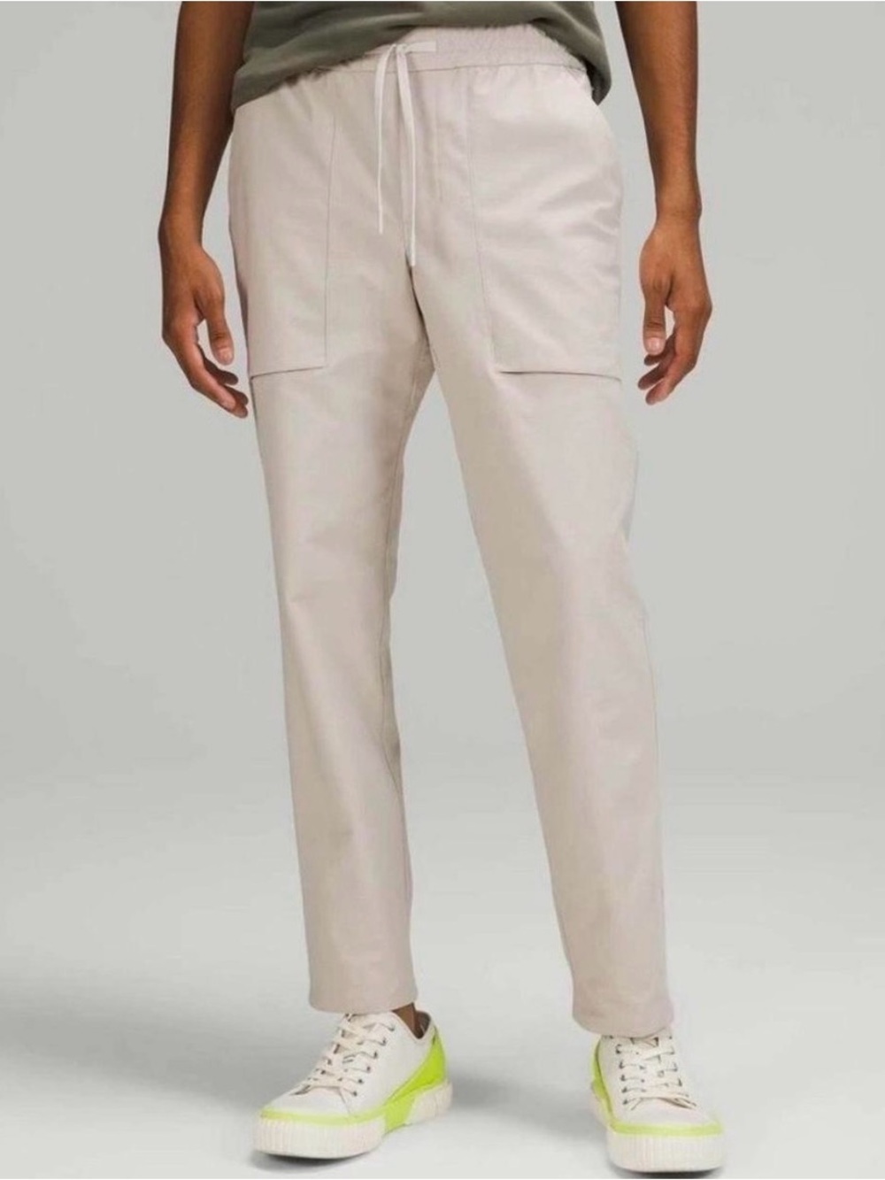 Lululemon Cream pants with drawstring waist size XL